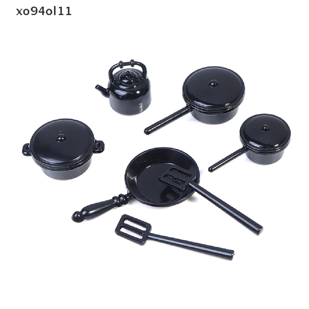 Xo 10pcs/set Rumah Boneka model Miniatur Piring Makan Dapur Dan Peralatan Dapur OL