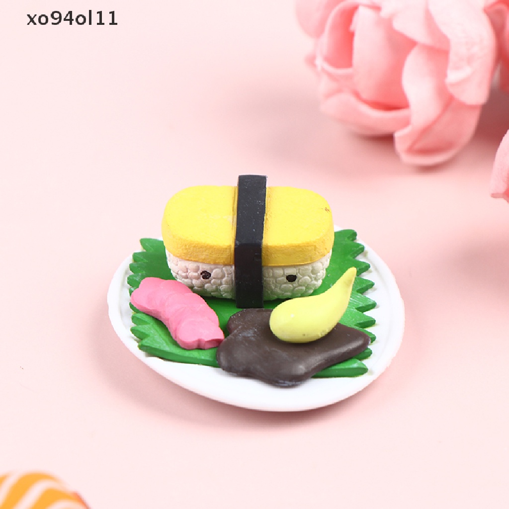 Xo1:6 Miniatur Rumah Boneka Sushi Mini Masakan Jepang Pretend Food Mainan Dapur OL