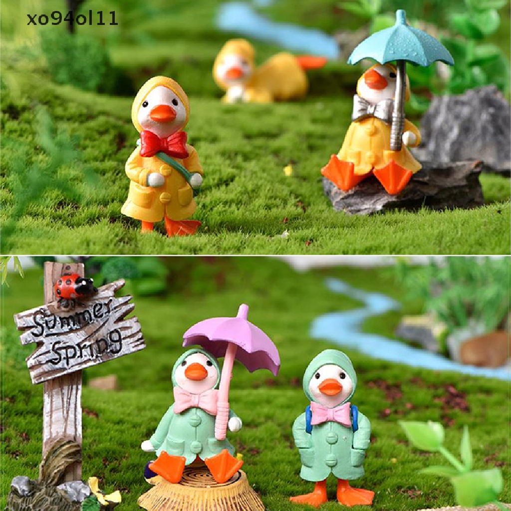 Xo 4Pcs Patung Miniatur Bebek Lucu Taman Peri Pemandangan Mikro Dekorasi Rumah OL