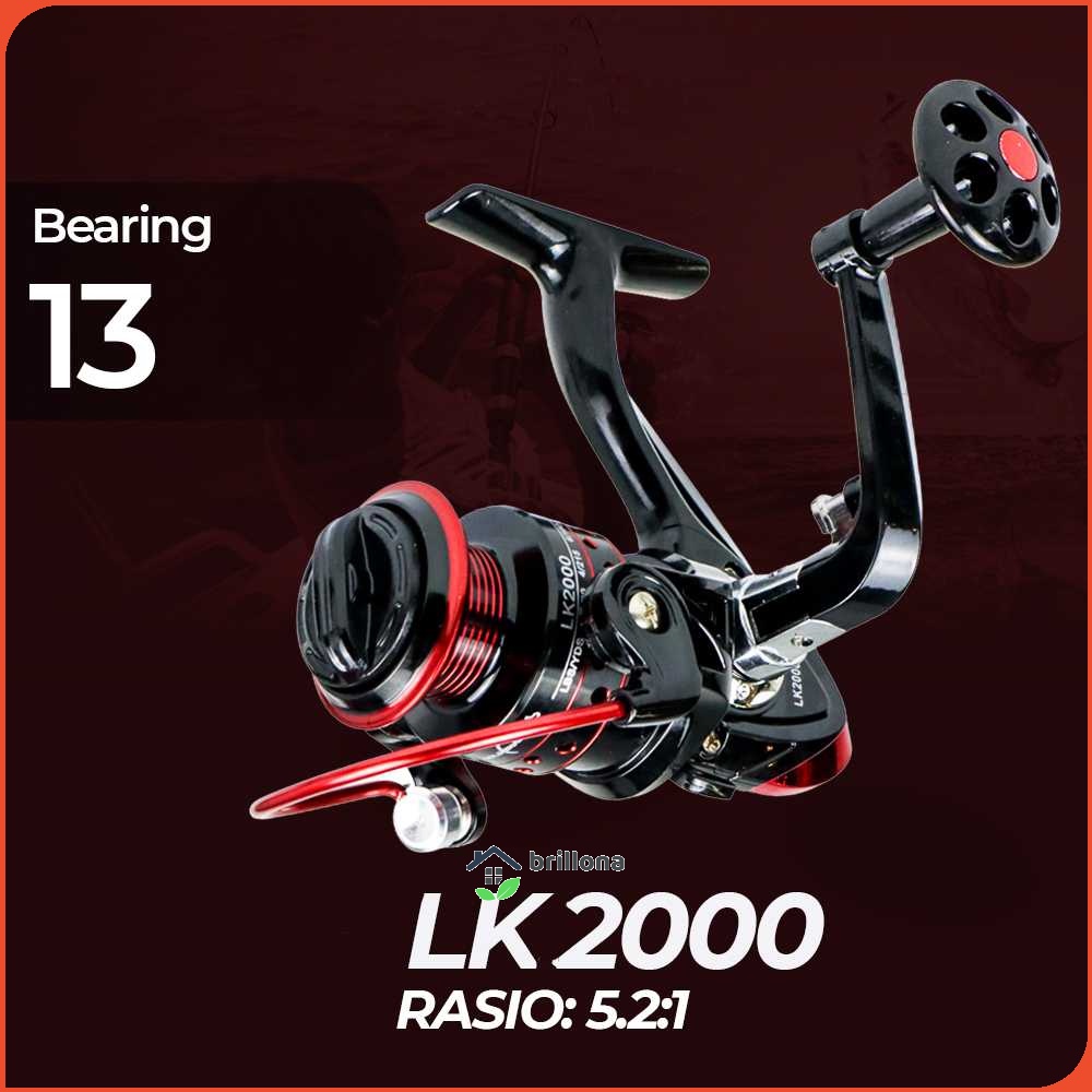 Gold Sharking Reel Pancing Spinning 5.2:1 Ball Bearing 13 - LK2000