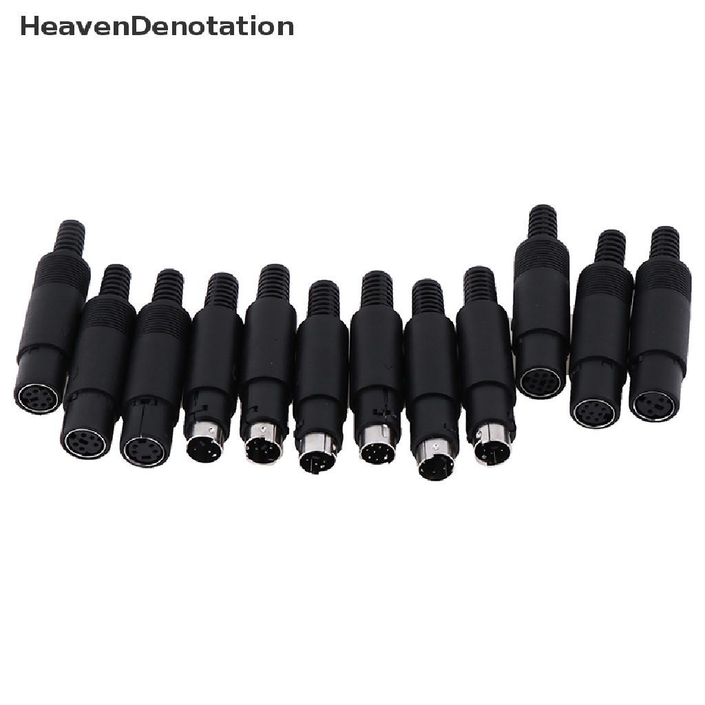 [HeavenDenotation] Konektor Stop Kontak Colokan DIN Mini 3 /4,5,6,7 /8 PIN Dudukan Kabel Sasis Male Female HDV