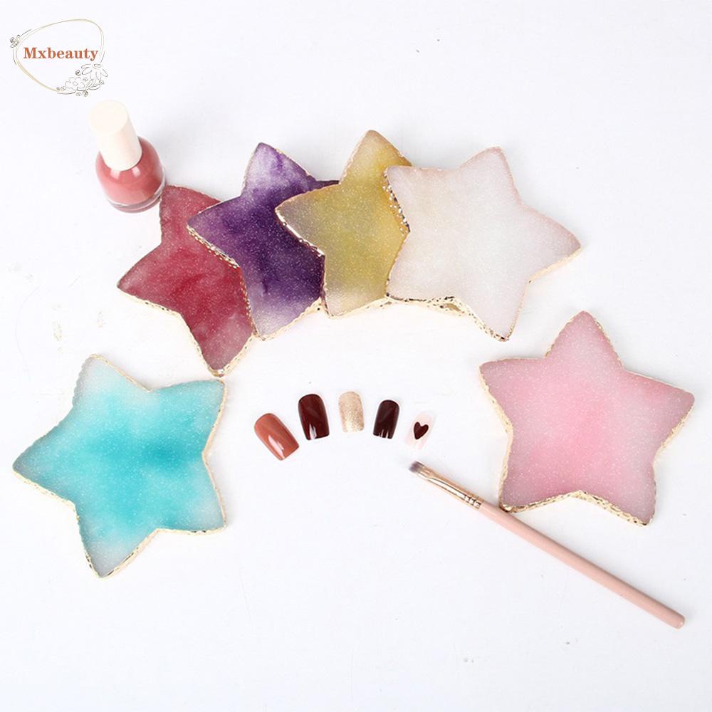 Mxbeauty DIY Palet Nail Art Bintang Berujung Lima Manicure Nail Art Alat Palet Pencampuran Warna