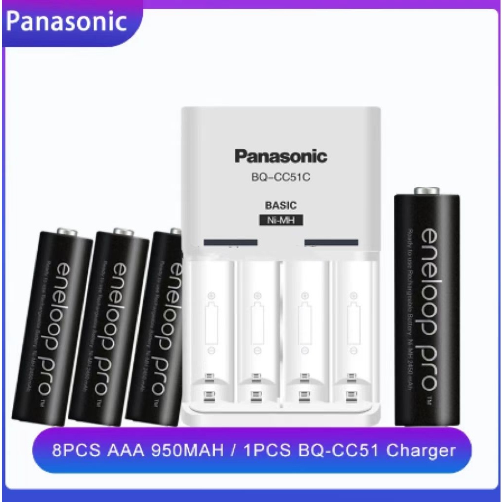 Baterai isi ulang Panasonic Eneloop pro AA atau AAA x 4 PC