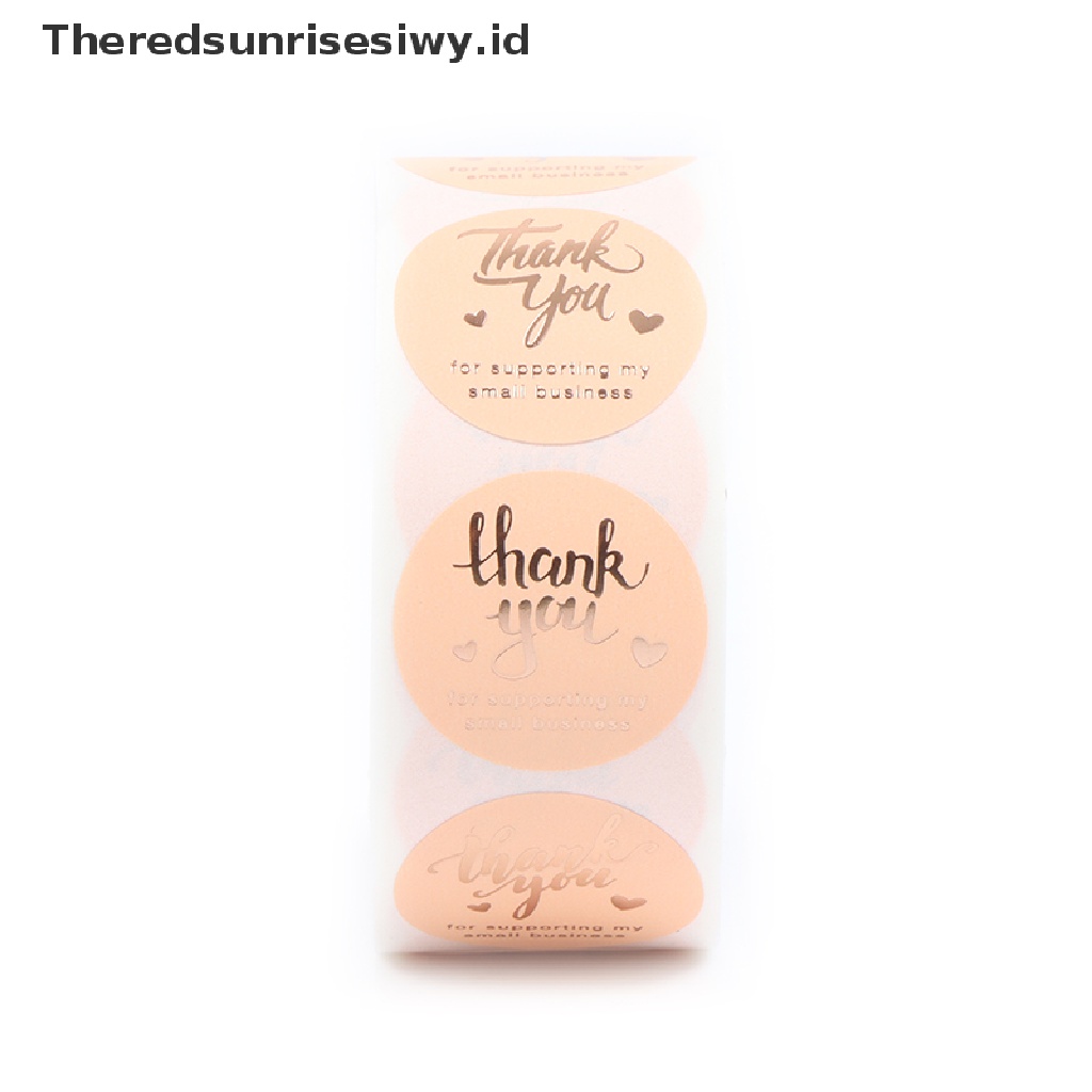 # Kado Mom &amp; PAPA DIY # 500pcs/roll Stiker Thank You Kecil Bisnis Sticker Perekat Wrapping Label~