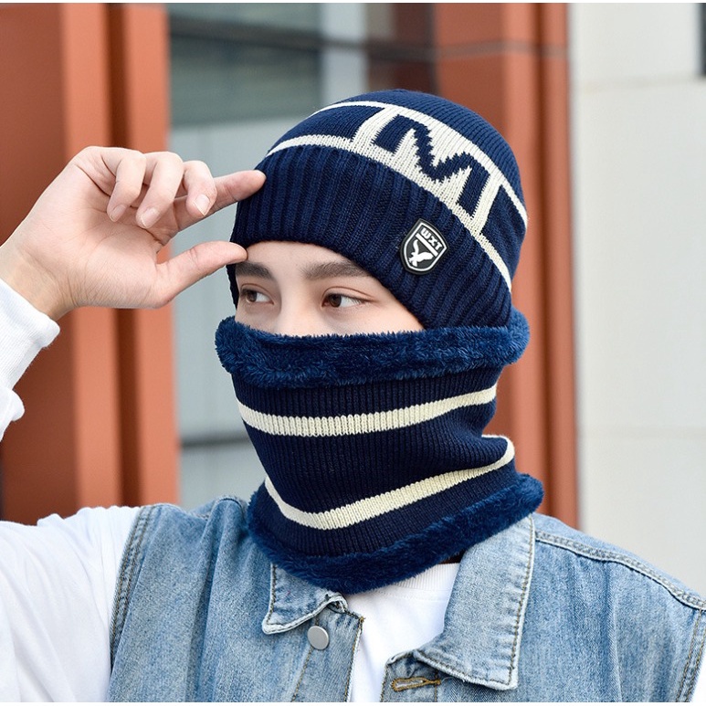 IMPORT MAN WOMAN KIDS UNISEX WINTER KNIT BEANIE + SCARF THERMAL TOPI KUPLUK + SYAL SET MUSIM DINGIN PRIA WANITA ANAK