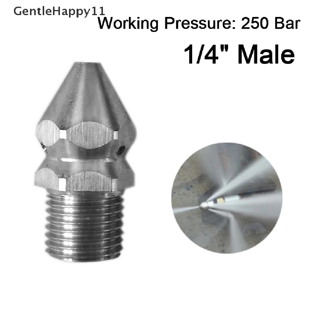 Gentlehappy Cleaning Nozzle Pressure Washer Nozzle Pipa Pembersih Saluran Pembuangan Air 4jet id