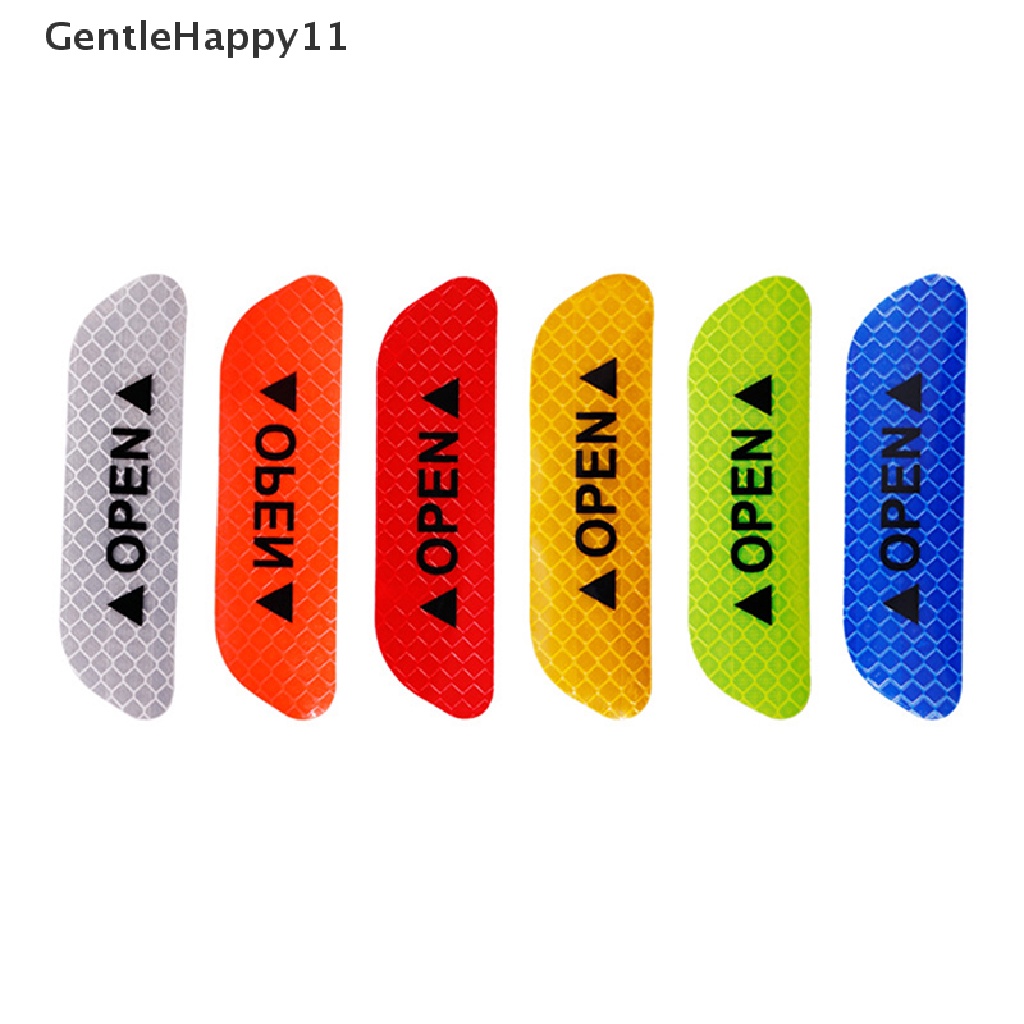 Gentlehappy 4Pcs Tape Reflektif Mobil Tanda Peringatan Stiker Aksesoris Exterior Reflektif Tape Pintu Stiker Dekoratif Stiker Aksesoris Mobil id