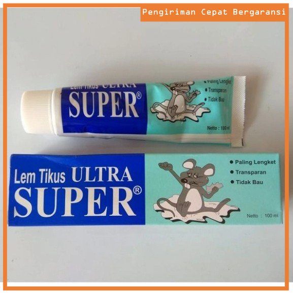 

LEM TIKUS PENCET ULTRA SUPER 100ml warna bening / LEM TIKUS SUPER