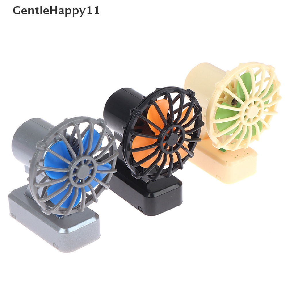 Gentlehappy1:12rumah Boneka Miniatur Kipas Angin Desktop Kipas Angin Listrik Dapat Diputar Furniture Decor Mainan id