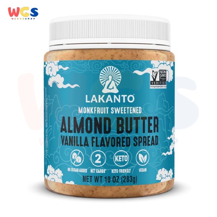 Lakanto Monkfruit Sweetened Almond Butter Vanilla Flavored Spread 283g