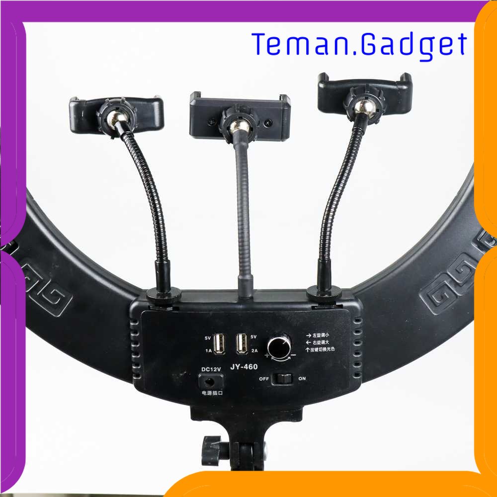 TG - KMR TaffSTUDIO Lampu Halo Ring Light 18Inch with Holder, Remote, &amp; Tripod - JY-460