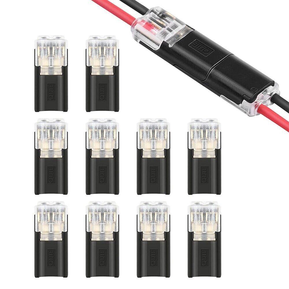 Suyo 10pcs Terminal Blok Konektor Universal Garis Ganda docking Lampu Led Kabel Crimp Terminal