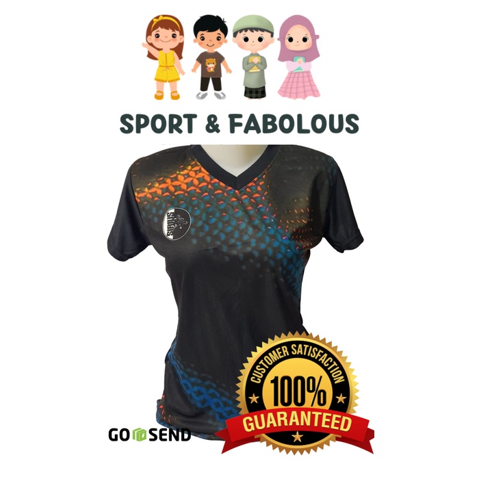Baju Badminton Voli Wanita Cewe Perempuan Original Dryfit Adem Murah