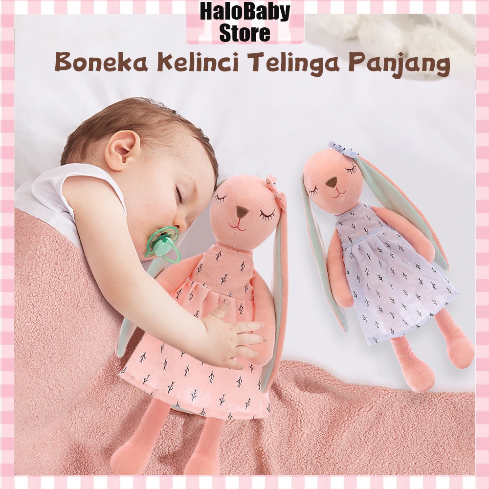 Halo Baby Mainan anak-anak Boneka Kelinci Telinga Panjang 35CM Bahan Plush/Rabbit Dolls