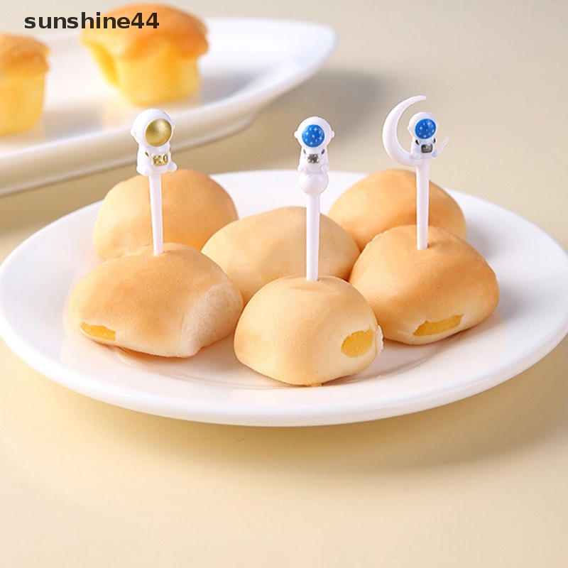 Sunshine 8Pcs Mini Anak Hewan Makanan Buah Picks Garpu Kotak Makan Aksesori Dekorasi Alat ID