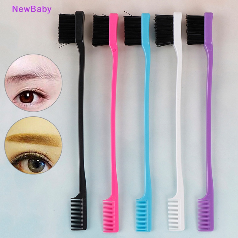 Newbaby Sikat Kontrol Tepi Wanita Berguna Sisir Dua Sisi hair gel Halus natural look ID