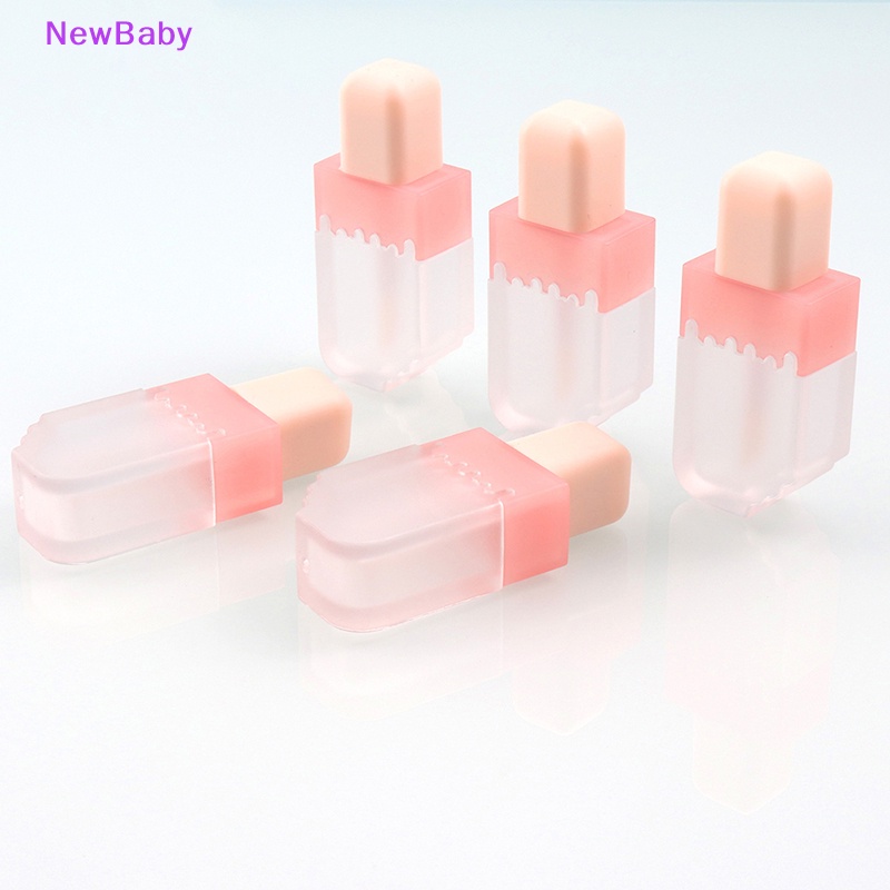 Newbaby 5ml Tabung Lip Gloss Kosong Ice Cream Refillable Lip Balm Bottle Wadah DIY ID