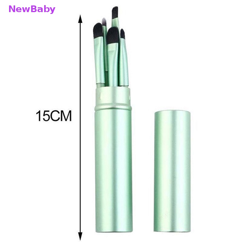 Newbaby Kuas Makeup Travel Portable Tabung Aluminium Sikat Mata Mini Brush Makeup Set ID
