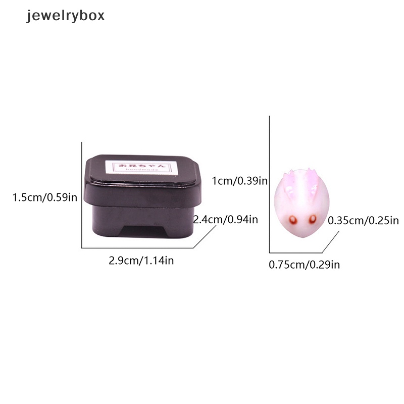 [jewelrybox] 1set 1: 12rumah Boneka Miniatur Kotak Makan Dengan Model Dessert Kelinci Bunny Bento Box Dekorasi Dapur Mainan Aksesoris Rumah Boneka Butik