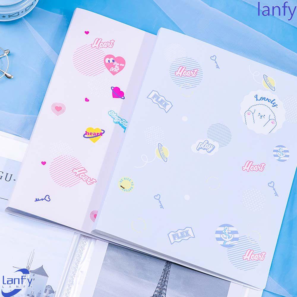 Lanfy Kantong Dokumen Folder PP Perlengkapan Kantor Ukuran A4 Frosted Folder Music Score Sheet Organizer