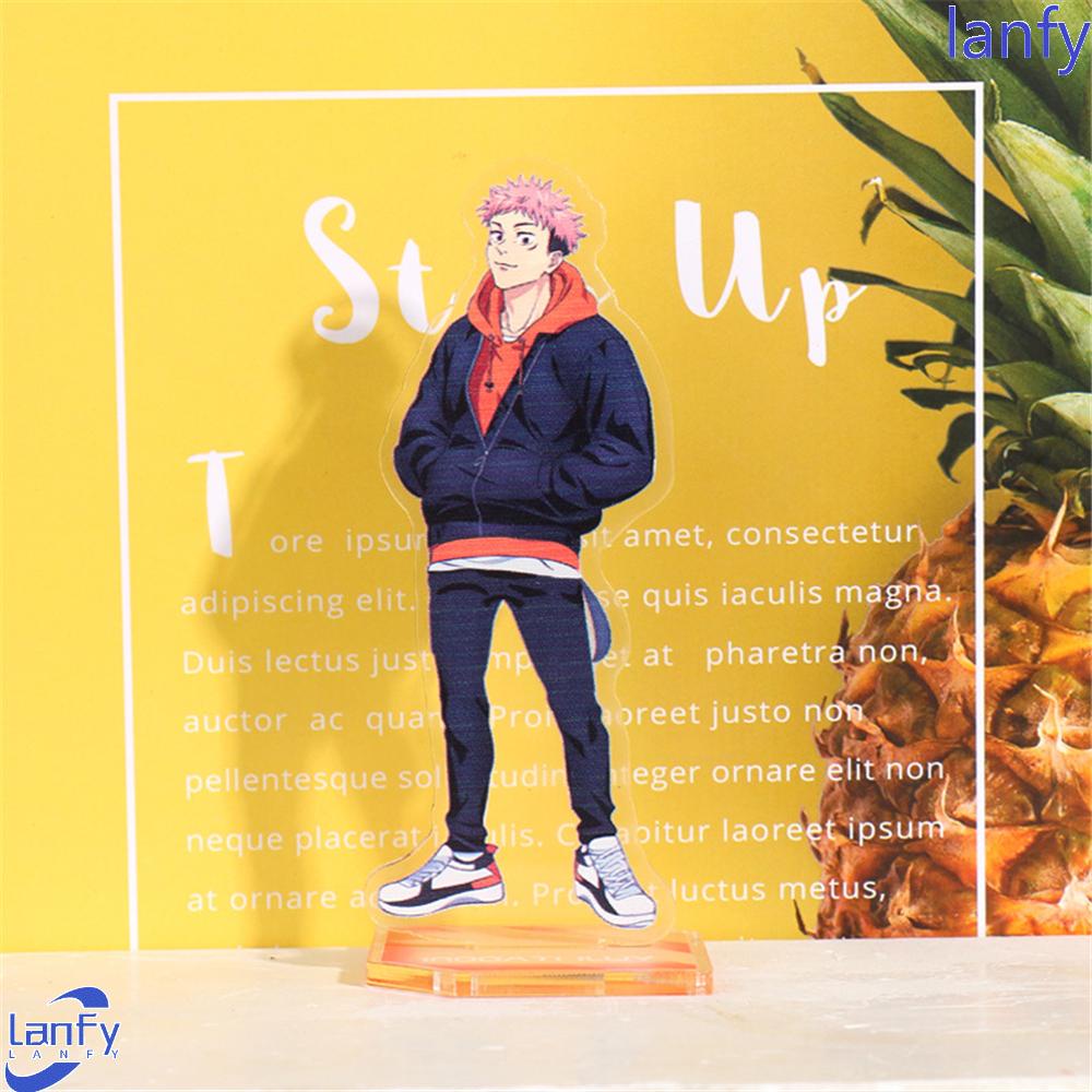 Lanfy Mainan Action Figure Model Anime Jujutsu Kaisen Satoru Gojou Jujutsu Kaisen Bahan Akrilik