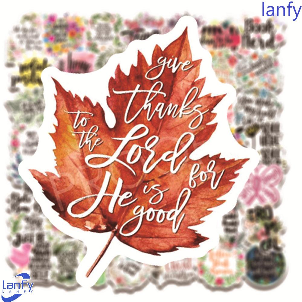 Lanfy Quotes Inspiratif Sticker Laptop 50Pcs Koper Decor Stationery Stiker Album Handphone Graffiti Stiker