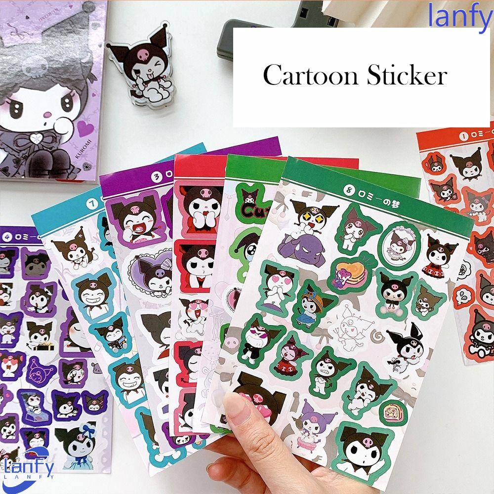 Lanfy Stiker Dekoratif Buku Kartun Jepang Scrapbooking Akun Tangan Kulome Stationery Album Telepon DIY Journal Sticker