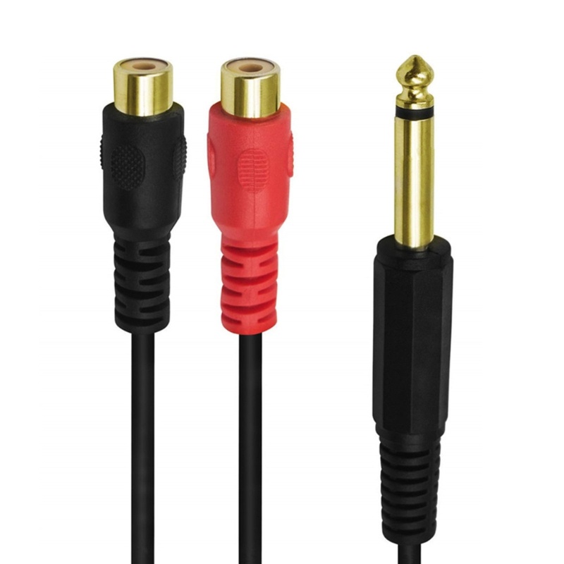 Vivi 14 male to 2xRCA Famale Adapter Kabel RCA Y Splitter Suara Excellet