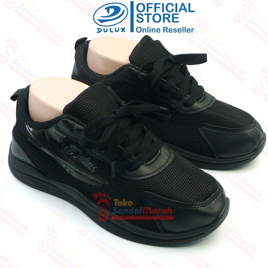 Toko Sendal Murah - Sepatu Sekolah Full Hitam Uk 32 - 39 / Sepatu Kets Tali Laki - Laki Perempuan / Sepatu Kets Fashion Casual / Sepatu Model Terbaru [Toko Sendal Murah BX 8051 Hitam]