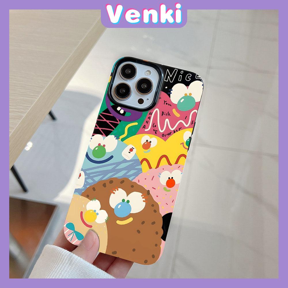 Venki - iPhone 11 Case Soft Shell TPU Big Hole Candy Case Cute Cartoon Black Phone Case Protection Shockproof Compatible with iPhone 13 Pro max 12 Pro Max 11 xr xs max 7Plus 8Plus