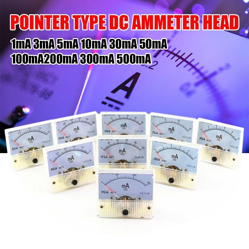 POPULAR Populer DC Amp Meter Kepala Ammeter Portable 1mA 2mA 10mA 20mA 50mA 100mA Ammeter Panel