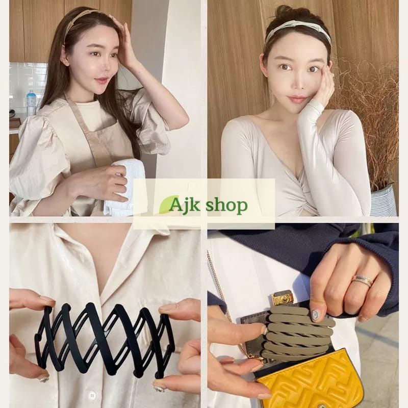 Bando Doff Lipat Korea Fashion Wanita Magic Golded Hairband