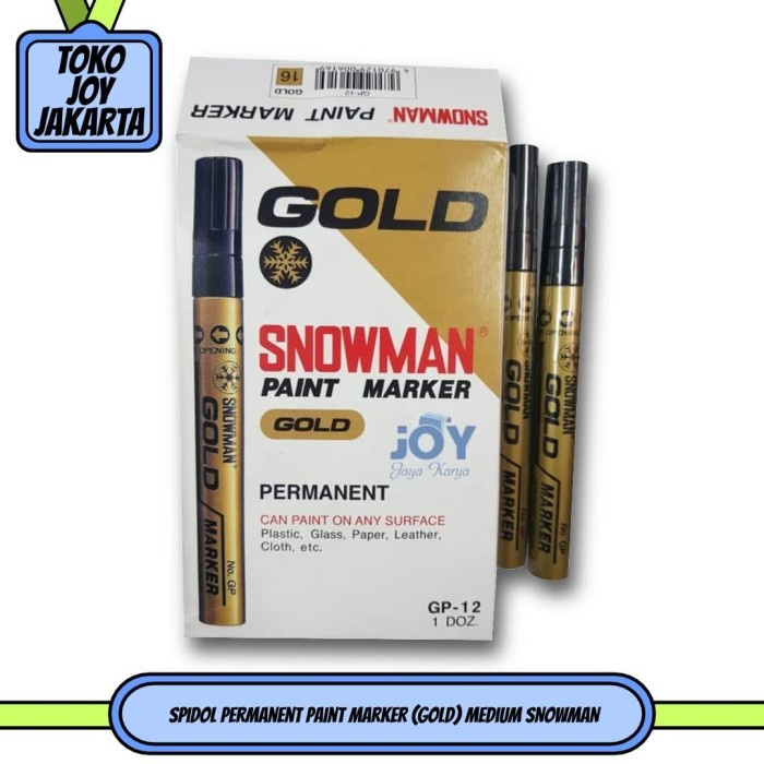 

Spidol Permanent Paint Marker (Gold) Medium SNOWMAN - medium