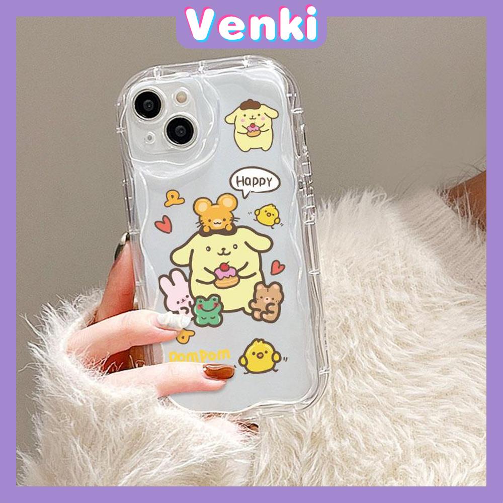 VENKI - For iPhone 11 iPhone Case 3D Curved Edge Wave Clear Case TPU Airbag Shockproof Camera Cover Cute Cartoon Compatible with iPhone 14 13 Pro max 12 Pro Max xr xs max 7 Plus 8