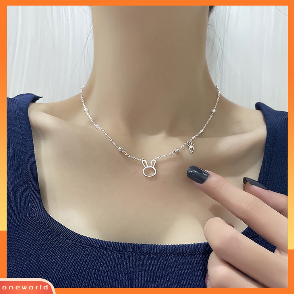 [EONE] Kalung Simple Adjustable Halus Berongga Keluar Liontin Wanita Indah Terang Kalung Untuk Pakaian Sehari-Hari