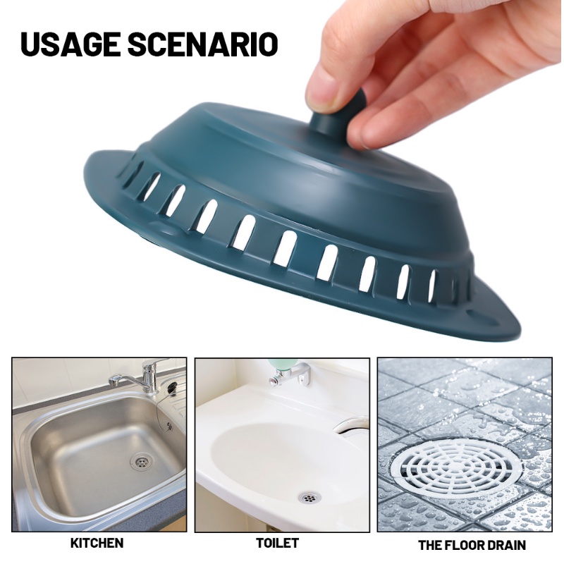 Karet Penutup Saluran Air Tipe Tekan/Saringan Anti Sumbat Saluran Air Shower Kamar Mandi/Silicone Anti Bau Floor Drain Plug