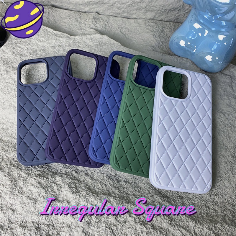 Casing Persegi Tidak Teratur Bahan Silicon Cair Untuk Iphone14 13 12 11 Pro X XS MAX 14Plus XR Anti-Soft Case