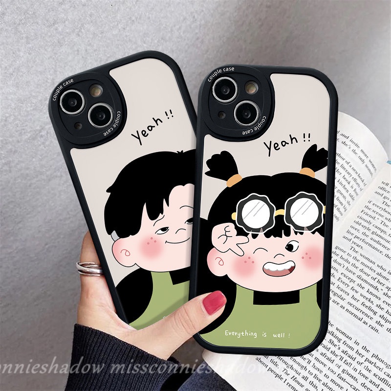 Casing Untuk Infinix Hot10 Lite 10T 10s 11 11s Hot 11 10T 10s 11s 10 9 Main Cerdas 6 5 Note8 Pasangan Kartun Imut Pecinta Anak Laki-Laki Dan Perempuan Gemuk Shockproof Soft Case