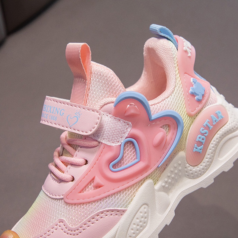 Sepatu Sneakers Anak Sekolah 30523 Fashion Motif Love Import Kekinian