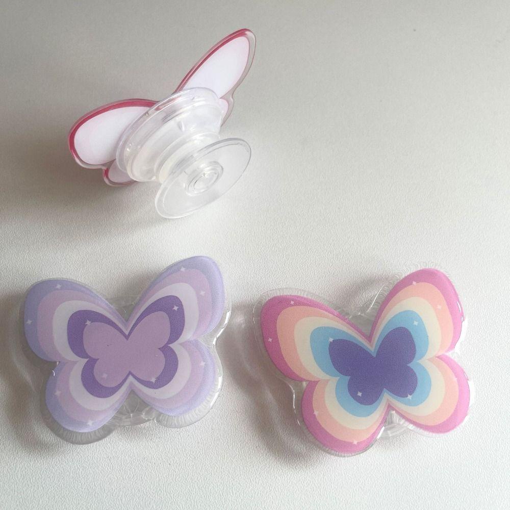 Agustinina Butterfly Phone Holder Universal Untuk Ponsel Anti Jatuh Dukungan Smartphone Phone Stand Grip tok Support Perekat Cermin Airbag Bracket