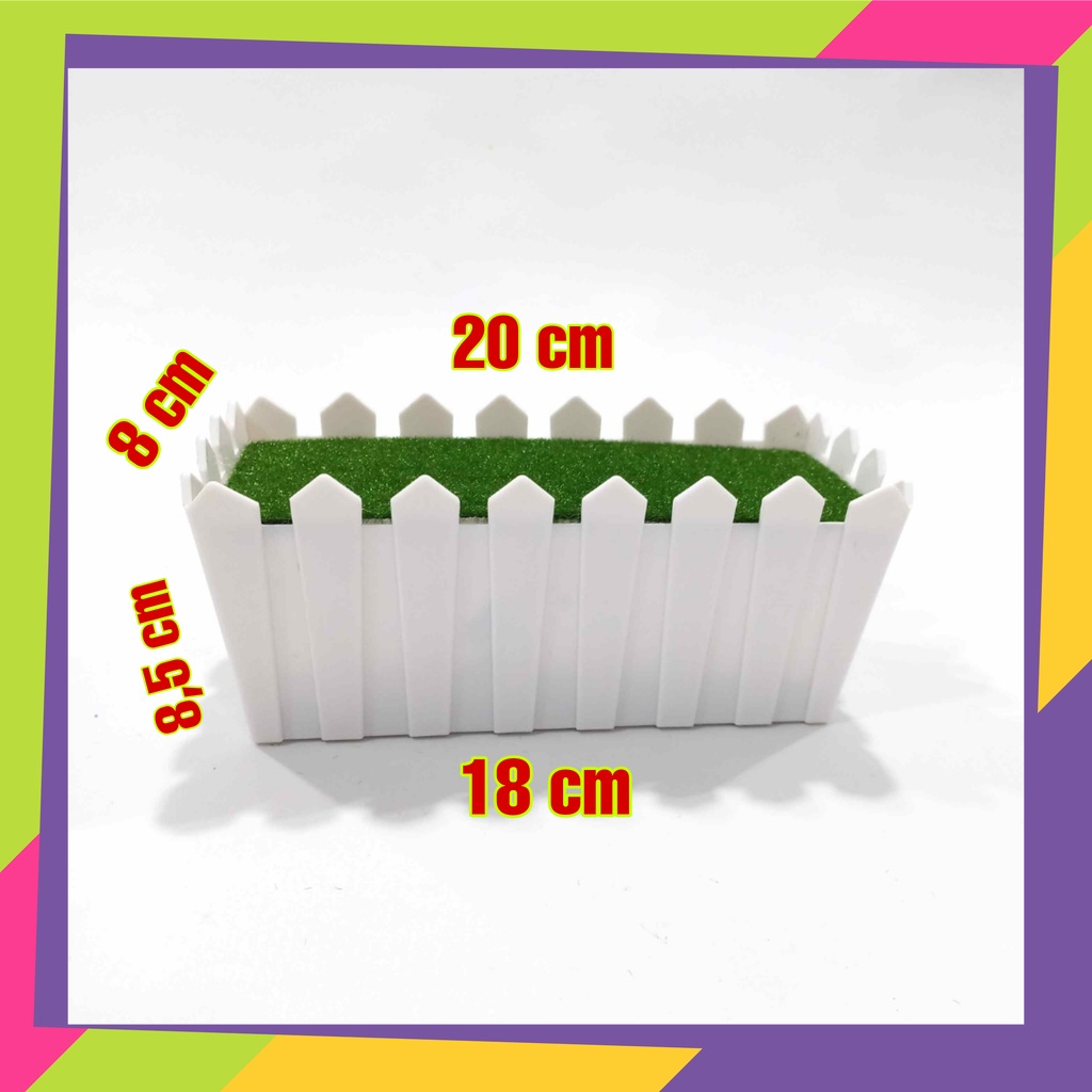1864D2 / Pot bunga plastik plus busa / Vas bunga hias dekorasi tanaman artificial