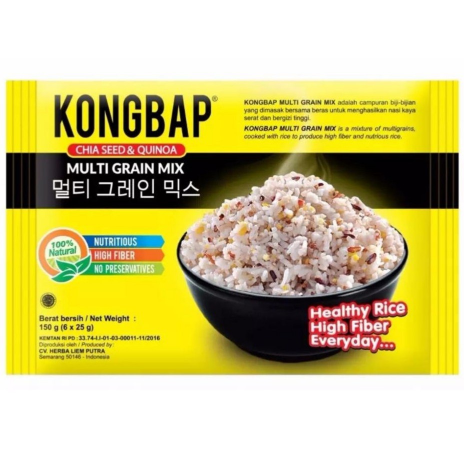 

Kongbap Multigrain Mix Chiaseed and Quinoa 150g (CitraFood)