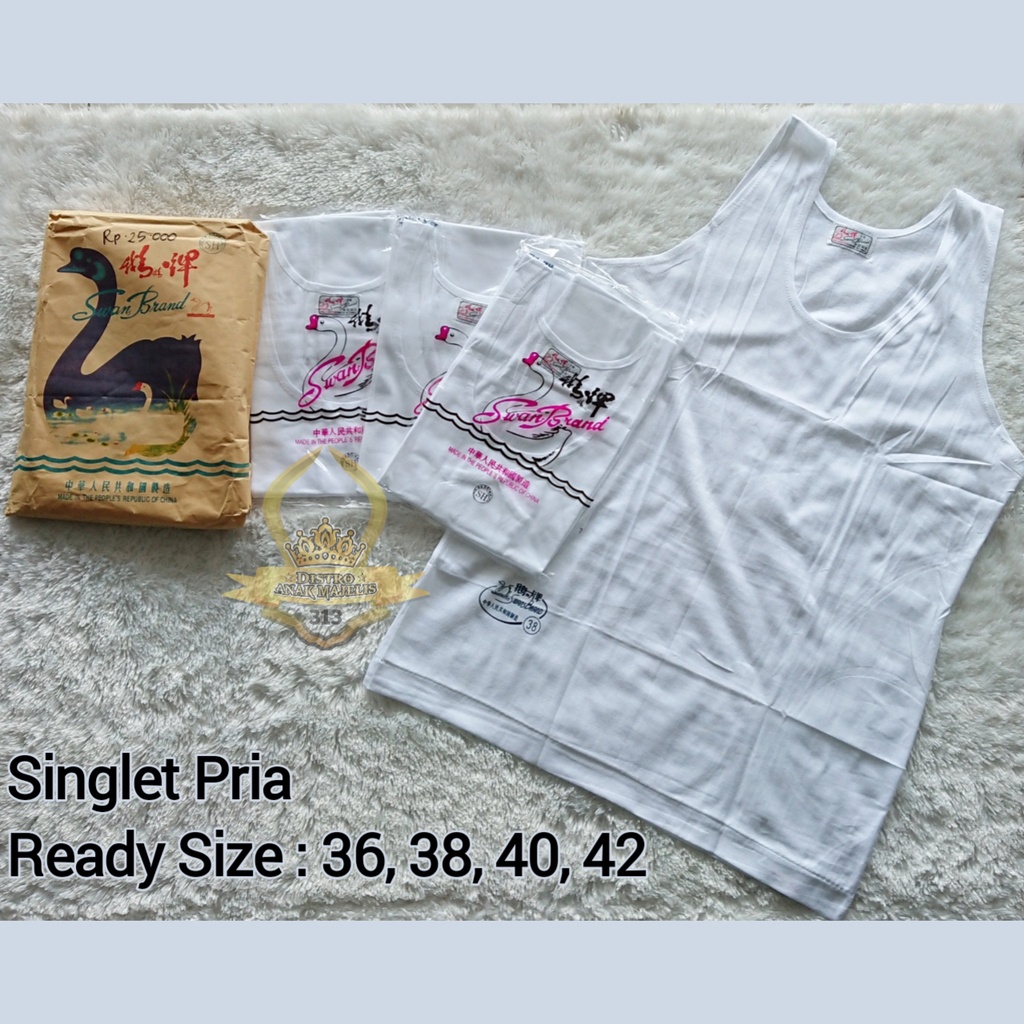 Swan Brand Kaos Dalam / Swan Brand Katun / Kaos Dalam Pria Dewasa / Tanktop Pria Dewasa / Kaos Oblon