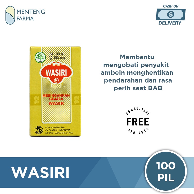 Wasiri (Isi 100 Pil) - Obat Wasir dan BAB Berdarah