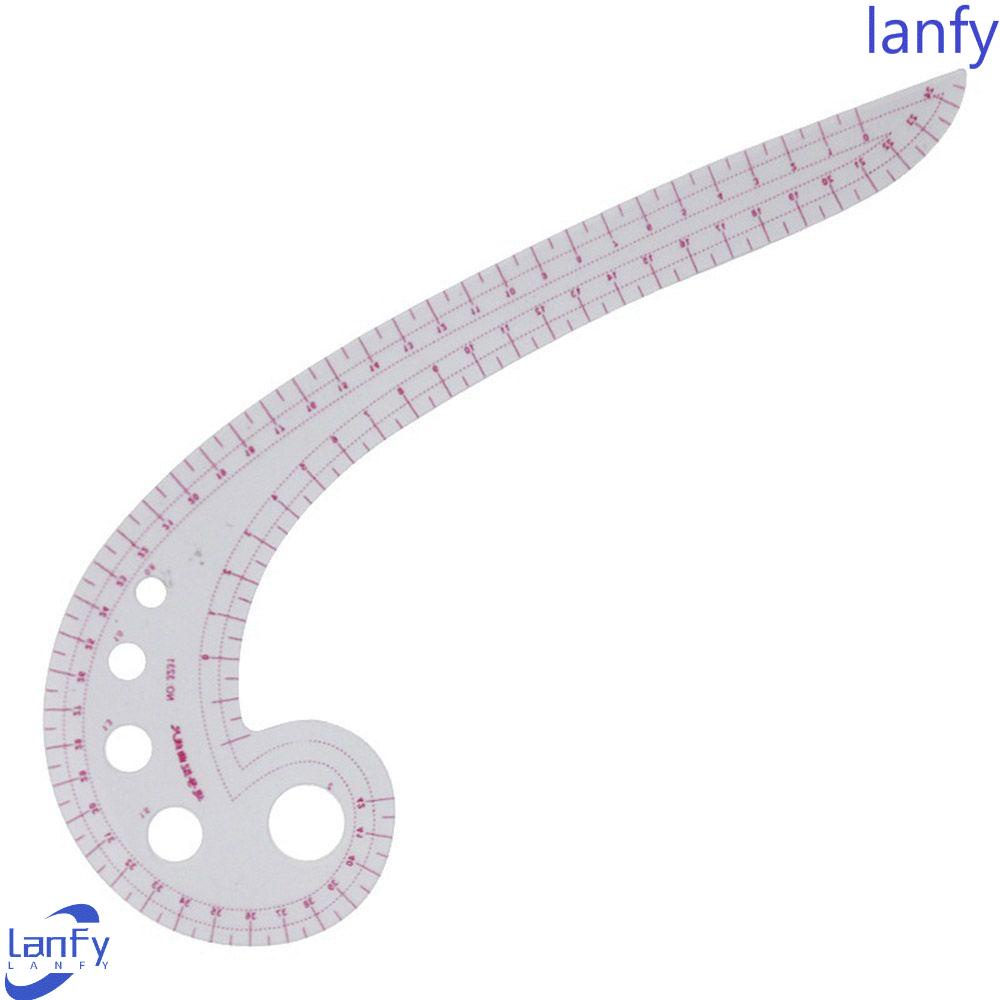 Lanfy French Curve Ruler Clothing Comma Shaped Pattern Making Untuk Dressmaking Tailor Grading Metric Desain Spline Plastik