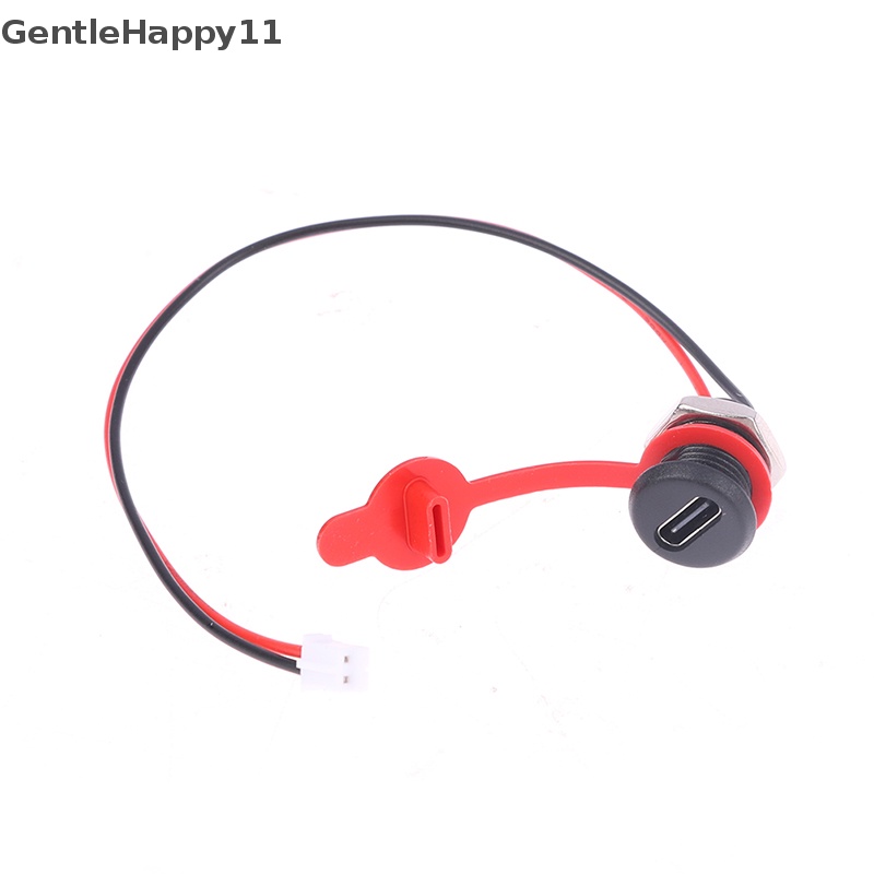 Gentlehappy Konektor USB-C Tipe-C Ke PH 2.0 Dengan Nut Locking Plate Female USB Socket id
