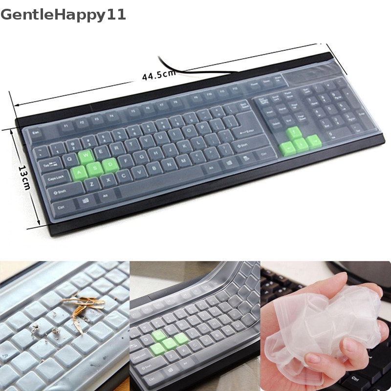 Gentlehappy New 1PC Universal Silikon Penutup Keyboard Komputer Desktop Penutup Film Pelindung Kulit id