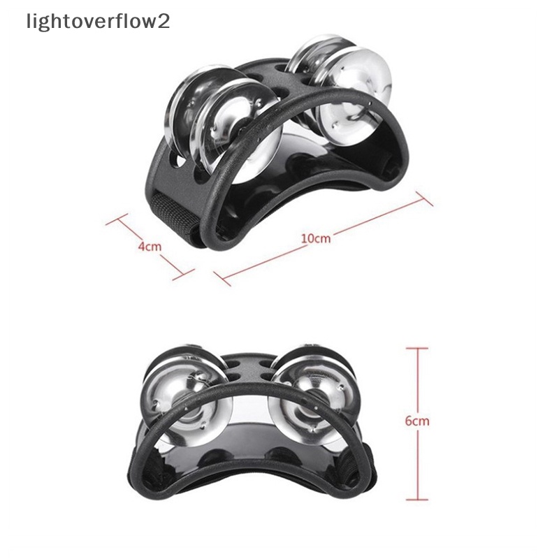 [lightoverflow2] Kaki Tambourine Alat Musik Perkusi Kaki Drum Foot Shaker Alat Musik Untuk Penyanyi Pemutar Gitar KTV Pesta [ID]