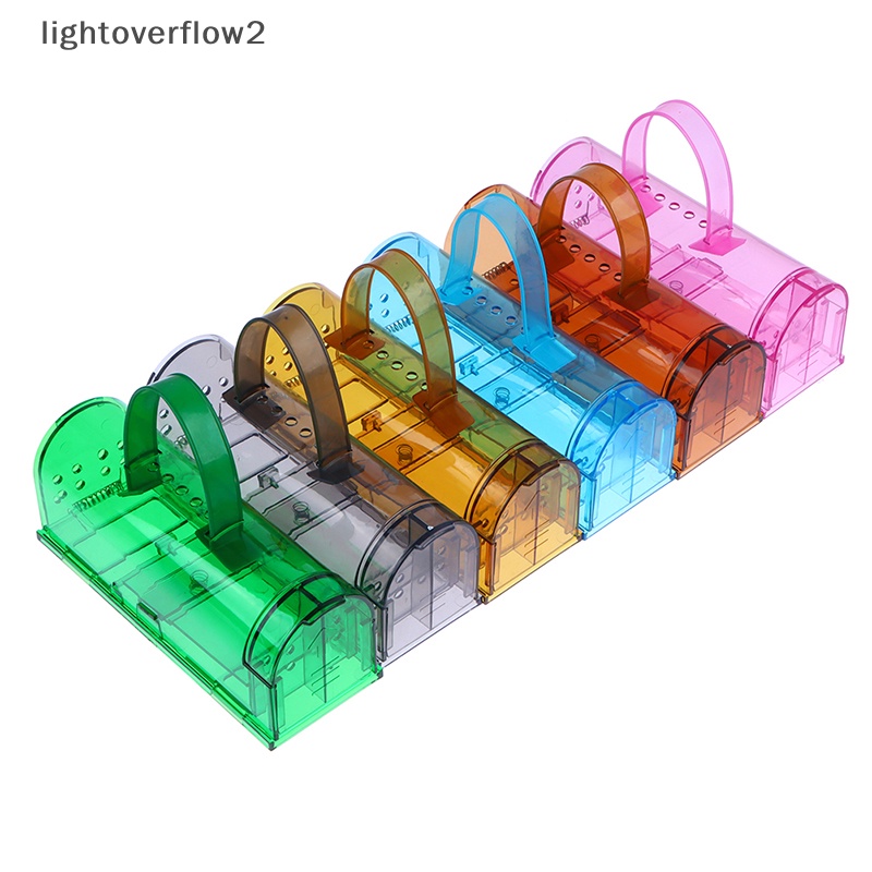 [lightoverflow2] Smart Self-locking Mouse Trap Safe Firm Transparan Rumah Tangga Penangkap Tikus [ID]