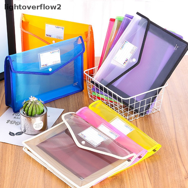 [lightoverflow2] A4 File Folder Stationery Storage Folder Tahan Air File Organizer Folder PP Bag Portfolio Paper Storage Organizers Kantor [ID]